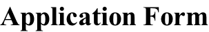 Application Form